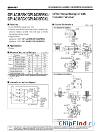 Datasheet GP1A038RCKL manufacturer SHARP