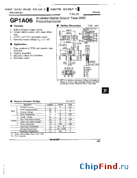 Datasheet GP1A06 manufacturer SHARP