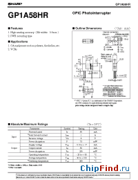 Datasheet GP1A58HR manufacturer SHARP