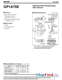 Datasheet GP1A75 manufacturer SHARP