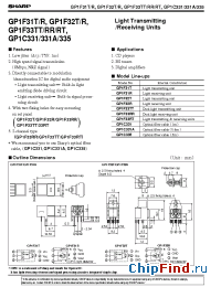 Datasheet GP1F33TT manufacturer SHARP