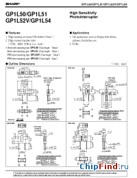 Datasheet GP1L52V manufacturer SHARP