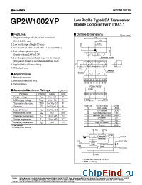 Datasheet GP2W1002YP manufacturer SHARP