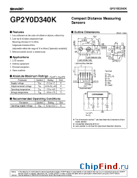 Datasheet GP2Y0D340K manufacturer SHARP