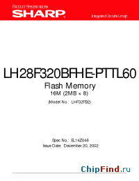 Datasheet LH28F320BFHE-PTTL60 manufacturer SHARP