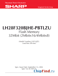 Datasheet LH28F320BJHE-PBTL90 manufacturer SHARP