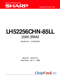 Datasheet LH52256CHN-85LL manufacturer SHARP