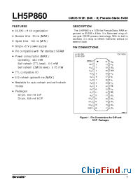 Datasheet LH5P860N-80 manufacturer SHARP