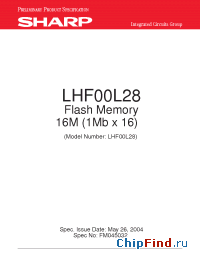 Datasheet LHF00L28 manufacturer SHARP