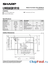 Datasheet LM038QB1R10 manufacturer SHARP