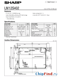 Datasheet LM12S402 manufacturer SHARP