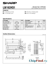 Datasheet LM162KS1 manufacturer SHARP