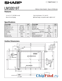 Datasheet LM32019 manufacturer SHARP