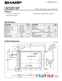 Datasheet LM32019P manufacturer SHARP