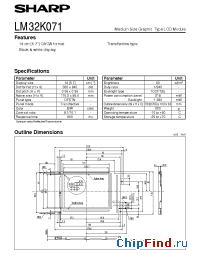 Datasheet LM32K071 manufacturer SHARP