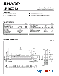 Datasheet LM40X21A manufacturer SHARP