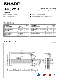 Datasheet LM40X21B manufacturer SHARP