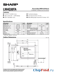 Datasheet LM4Q30TA manufacturer SHARP