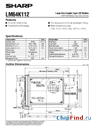 Datasheet LM64K112 manufacturer SHARP