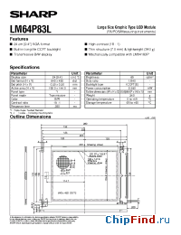 Datasheet LM64P83 manufacturer SHARP