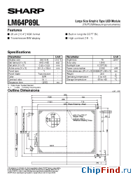 Datasheet LM64P89 manufacturer SHARP