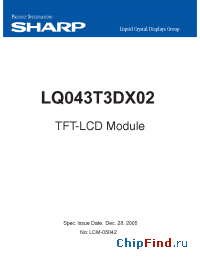 Datasheet LQ043T3DX02 manufacturer SHARP