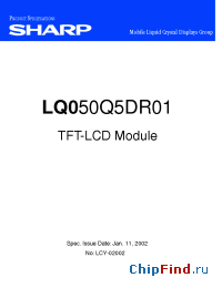 Datasheet LQ050Q5DR01 manufacturer SHARP