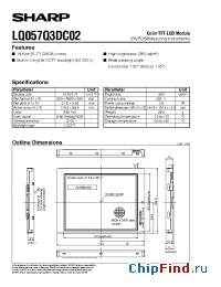 Datasheet LQ057Q3DC02 manufacturer SHARP