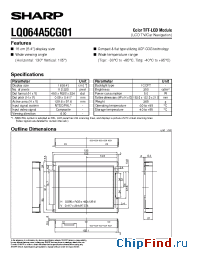 Datasheet LQ064A5CG01 manufacturer SHARP