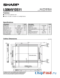 Datasheet LQ064V1DS11 manufacturer SHARP