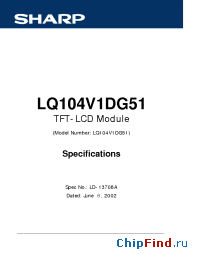 Datasheet LQ104V1DG51 manufacturer SHARP