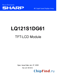 Datasheet LQ104V1DW02 manufacturer SHARP