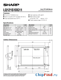 Datasheet LQ121S1DG11 manufacturer SHARP