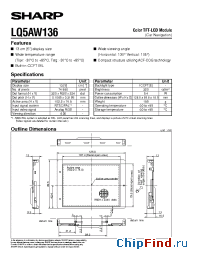 Datasheet LQ5AW136 manufacturer SHARP