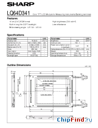 Datasheet LQ64D341 manufacturer SHARP