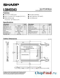 Datasheet LQ64D343 manufacturer SHARP