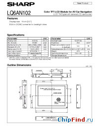 Datasheet LQ6AN102 manufacturer SHARP