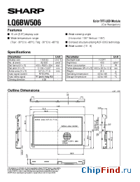 Datasheet LQ6BW506 manufacturer SHARP