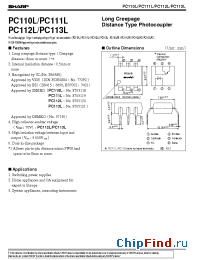 Datasheet PC110L manufacturer SHARP