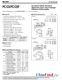 Datasheet PC123F manufacturer SHARP