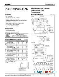 Datasheet PC3H7E manufacturer SHARP