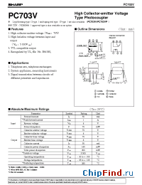 Datasheet PC703V manufacturer SHARP
