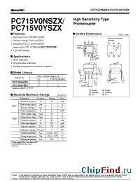 Datasheet PC715V0NSZX manufacturer SHARP