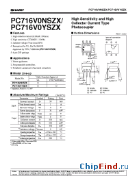 Datasheet PC716V0YSZX manufacturer SHARP