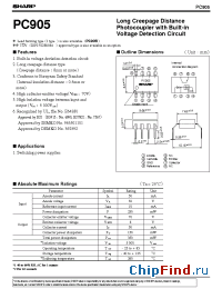 Datasheet PC905AB manufacturer SHARP