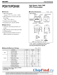 Datasheet PC917Xi manufacturer SHARP