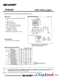 Datasheet PC923XY manufacturer SHARP