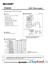 Datasheet PC924X manufacturer SHARP