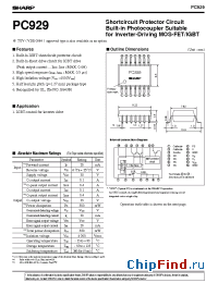Datasheet PC929P manufacturer SHARP