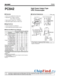 Datasheet PC942 manufacturer SHARP